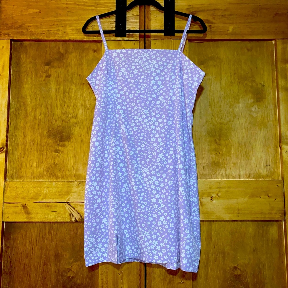 ROMWE Purple Ditsy Floral Mini Dress - NWOT/Never Worn